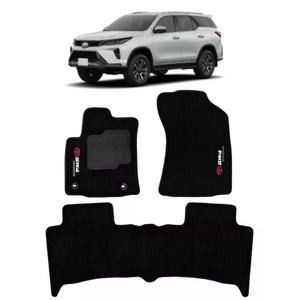 TAPETE CARPETE SW4 DIAMOND PRETO 3 PEÇAS - Exclusive