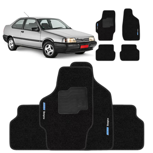 TAPETE CARPETE TEMPRA 1091 A 1999 PRETO BORDADO - Exclusive