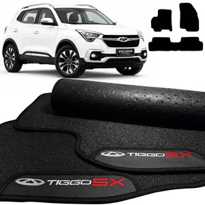 TAPETES BORRACHA PREMIUM TIGGO 5X 2018 A 2026 3 PEÇAS