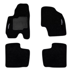 TAPETE CARPETE TIGGO 2011 A 2014 PRETO BORDADO 4 PEÇAS - Exclusive