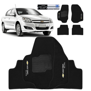 TAPETE CARPETE VECTRA ELITE 2005 A 2011 PRETO 4 PEÇAS - Exclusive