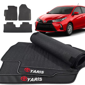 TAPETE BORRACHA PREMIUM YARIS HATCH 2018 A 2024 3 PEÇAS - Exclusive