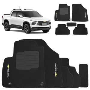 Tapete Montana 2023 a 2024 Preto 5 Peças - Gold Brasil Parts