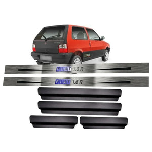 SOLEIRA AÇO INOX PREMIUM FIAT UNO 1.6 R + VINIL