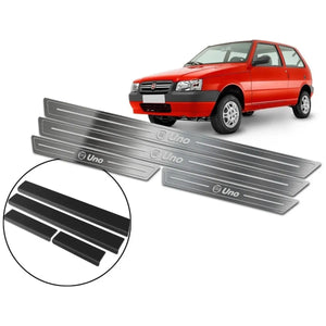 SOLEIRA AÇO INOX PREMIUM FIAT UNO 4 PORTAS + VINIL