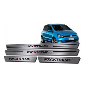 SOLEIRA AÇO INOX PURO PREMIUM VOLKSWAGEN FOX XTREME + VINIL 2018 A 2021