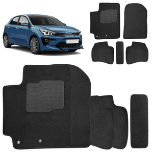 TAPETE KIA RIO 2020 A 2023 PRETO 5 PEÇAS - Gold Brasil Parts