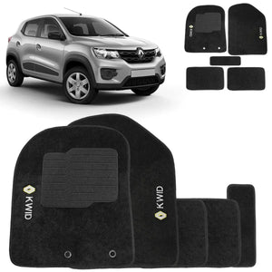 TAPETE RENAULT KWID 2018 A 2023 PRETO 5 PEÇAS - Gold Brasil Parts