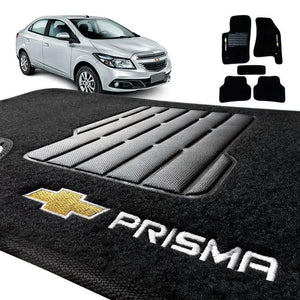 Tapete Prisma 2013 a 2018 Preto Bordado 5 Peças - Gold Brasil Parts