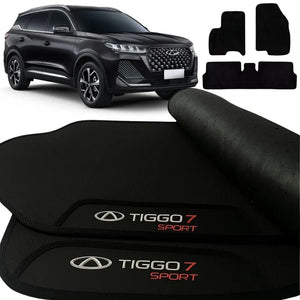 TAPETE BORRACHA PREMIUM TIGGO 7 SPORT 2022 A 2025 BORDADO