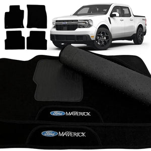 TAPETE CARPETE MAVERICK MAVERICK 2023 A 2025 PRETO 4 PEÇAS