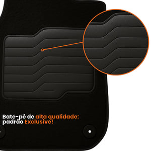 TAPETES CARPETE PRETO MOTORS J2 5 PECAS