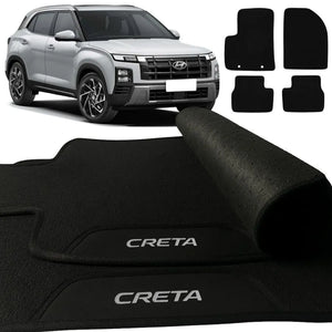 TAPETE BORRACHA PREMIUM CRETA 2022 A 2025 BORDADO 4 PEÇAS