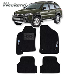 TAPETE CARPETE FIAT PALIO WEEKEND 1999 A 2015 BORDADO - Exclusive 