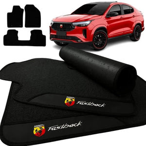TAPETE BORRACHA PREMIUM FASTBACK ABARTH 2022 A 2025 3 PEÇAS
