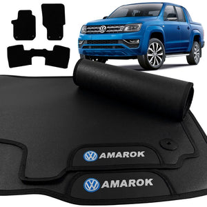 TAPETE BORRACHA PREMIUM AMAROK 2010 A 2024 3 PEÇAS