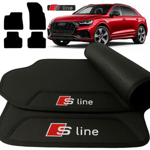 TAPETES BORRACHA PREMIUM CARRO AUDI Q8 S-LINE 2018 A 2022 4 PEÇAS