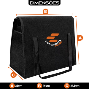 BOLSA ORGANIZADORA DE PORTA MALAS COM BORDADO DA MARCA - Exclusive 