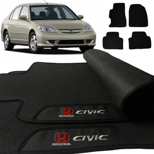 TAPETE BORRACHA PREMIUM CIVIC 2001 A 2006 4 PEÇAS
