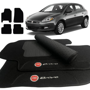 TAPETE CARPETE BRAVO 2011 A 2016 PRETO 4 PEÇAS - Exclusive 