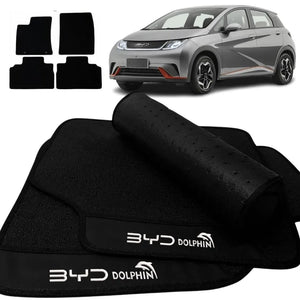 TAPETE BORRACHA PREMIUM BYD DOLPHIN PLUS 2023 A 2025 4 PEÇAS