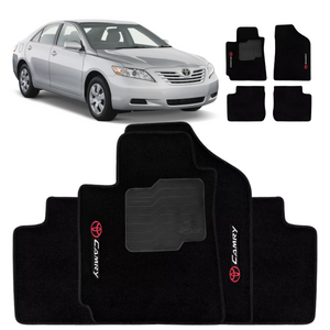 TAPETE CARPETE TOYOTA CAMRY 2002 A 2006 S/ EXTINTOR PRETO 4 PEÇAS - Exclusive 