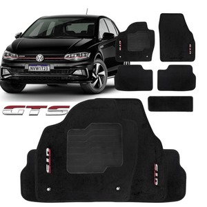 TAPETE CARPETE POLO GTS 2018 A 2023 5 PEÇAS