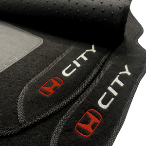 TAPETE CARPETE NEW CITY SEDAN 2022 A 2024 PRETO 4 PEÇAS - Exclusive 