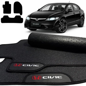TAPETES BORRACHA PREMIUM CIVIC 2007 A 2011 3 PEÇAS