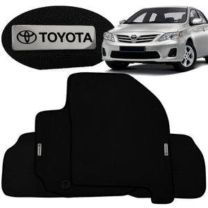 TAPETE BORRACHA TAG INOX COROLLA 2009 A 2017 3 PEÇAS