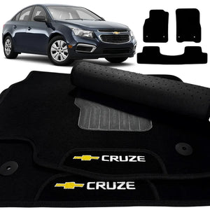 TAPETES CARPETE PRETO CRUZE 2011 A 2016 3 PEÇAS