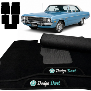TAPETES CARPETE PRETO DODGE DART 1966 A 1979 5 PEÇAS