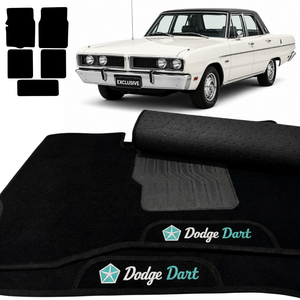 TAPETES CARPETE PRETO DODGE DART GRAND SEDAN 1966 A 1979 5 PEÇAS