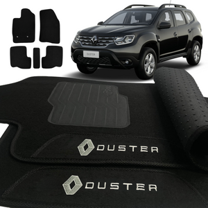 TAPETE CARPETE RENAULT DUSTER 2020 A 2024 PRETO 5 PEÇAS