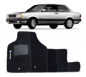 TAPETE VOLKSWAGEN VOYAGE 1982 A 1996 PRETO 3 PEÇAS - Gold Brasil Parts