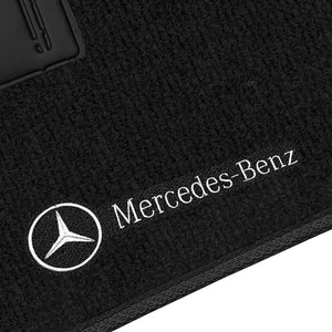 TAPETES CARPETE PRETO SL600 R129 DIANTEIROS 1989 A 2002 2 PECAS