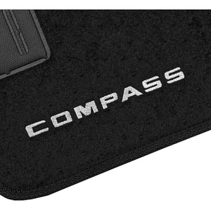 TAPETES CARPETE PRETO JEEP COMPASS 2012 A 2015 5 PECAS