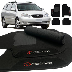 TAPETE CARPETE TOYOTA FIELDER 2002 A 2008 4 PEÇAS - Exclusive 