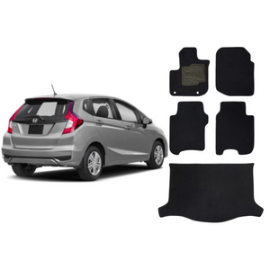 KIT TAPETES CARPETE PORTA MALAS + INTERNOS FIT 2015 A 2021 - Exclusive 