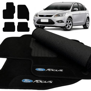 TAPETE CARPETE FORD FOCUS 2009 A 2013 PRETO 4 PEÇAS