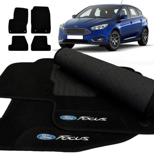 TAPETE CARPETE FORD FOCUS 2014 A 2019 PRETO 4 PEÇAS