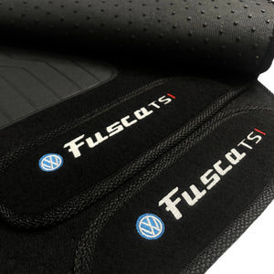 TAPETE CARPETE FUSCA TSI 2012 A 2019 PRETO BORDADO - Exclusive 