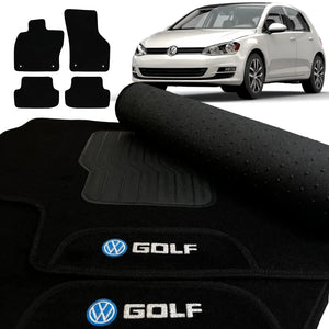 TAPETE CARPETE GOLF 2014 A 2022 PRETO 4 PEÇAS