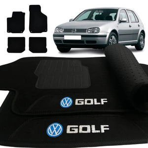TAPETE CARPETE GOLF 1999 A 2007 PRETO 4 PEÇAS