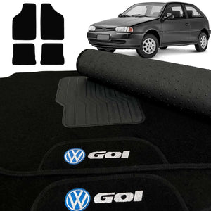 TAPETE CARPETE VOLKSWAGEN GOL G2 1995 A 1999 PRETO 4 PEÇAS