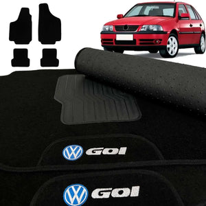 TAPETE CARPETE VOLKSWAGEN GOL G3 1999 A 2005 PRETO 4 PEÇAS