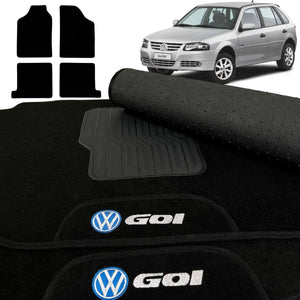 TAPETE CARPETE VOLKSWAGEN GOL G4 2005 A 2012 PRETO 4 PEÇAS
