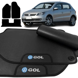 TAPETE BORRACHA PREMIUM GOL G5 2008 A 2012 3 PEÇAS