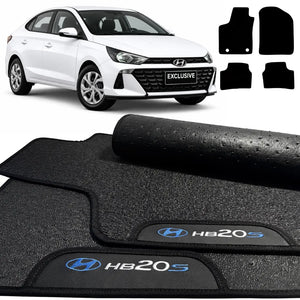 TAPETES BORRACHA PREMIUM HB20s 2020 A 2025 4 PEÇAS