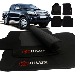 TAPETE CARPETE TOYOTA HILUX 2005 A 2015 PRETO 4 PEÇAS - Exclusive 